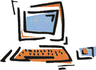 cartoon image of a desktop computer